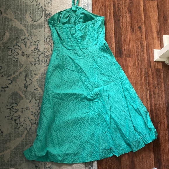 100% cotton J crew dress size 2 color is a mint or teal - Picture 2 of 4